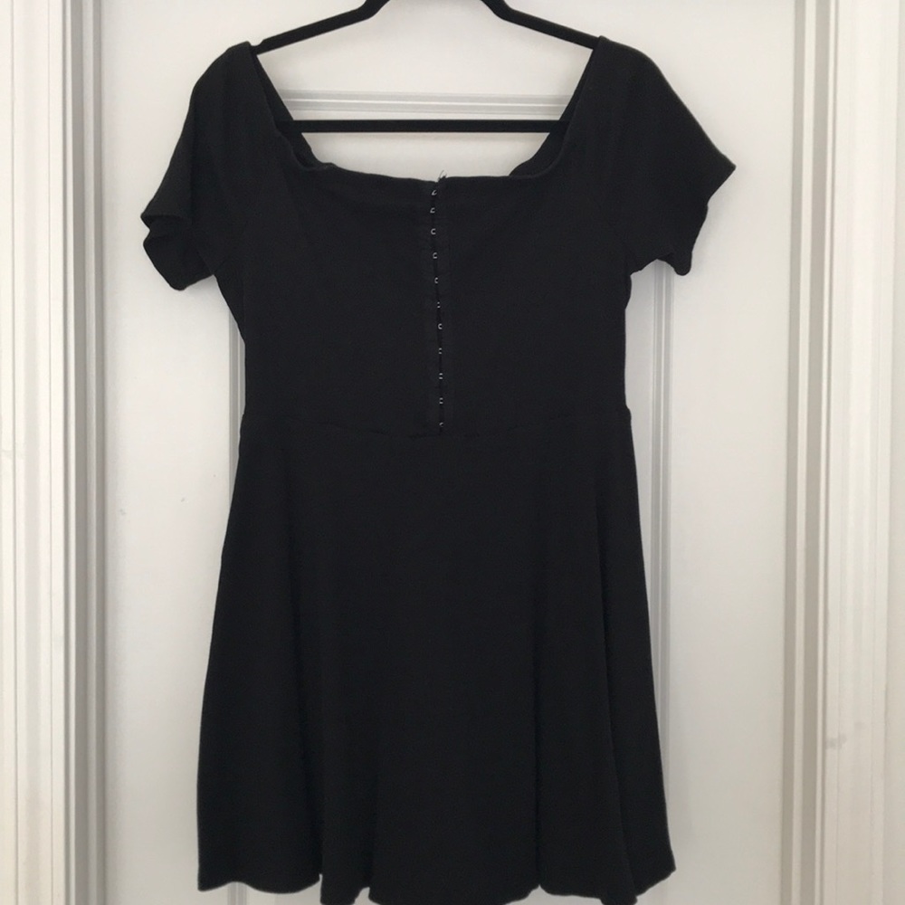 Black OTS Skater Dress
